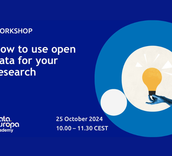 How to Use Open Data For Your Research: Ένα διαδικτυακό workshop για την αξιοποίηση ανοιχτών δεδομένων στην ακαδημαϊκή έρευνα από τo data.europa.academy